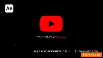 Glitch Logo 4K - 3 Logo Reveal Openers template preview