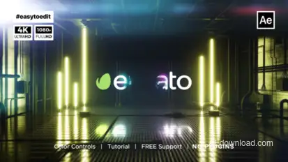 Glitch Logo Logo Stings template preview