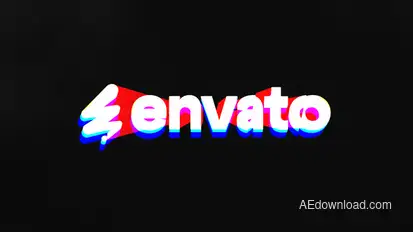 Glitch Reveal Logo Logo Stings template preview