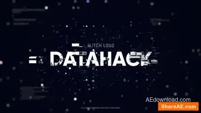 Glitch Logo - Data Hack Logo Stings template preview
