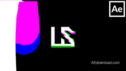 Glitch Logo Animation Logo Stings template preview