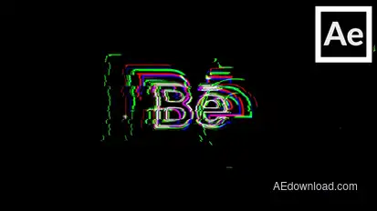 Glitch Logo Animation Logo Stings template preview