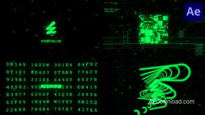 Glitch Logo for After Effects Logo Stings template preview