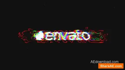 Glitch Logo Intro 2 in 1 Logo Stings template preview