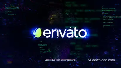 Glitch Logo Intro Logo Stings template preview