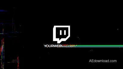 Glitch Logo Intro Logo Stings template preview