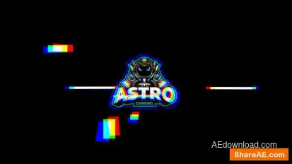 Glitch Logo Intro Logo Stings template preview