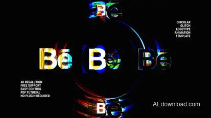 Glitch Logo Intro Logo Stings template preview