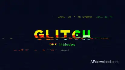 Glitch Logo Opener Openers template preview