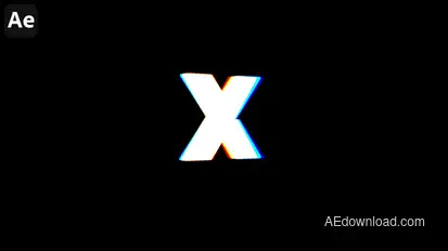 Glitch Logo Opener Logo Stings template preview