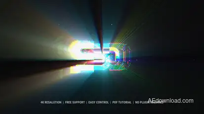 Glitch Logo Opener Logo Stings template preview