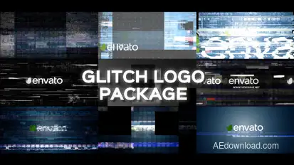 Glitch Logo Pack Logo Stings template preview