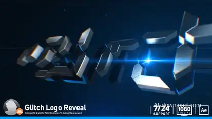 Glitch Logo Reveal Logo Stings template preview