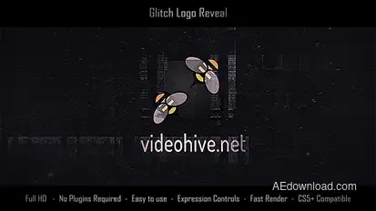 Glitch Logo Reveal Logo Stings template preview