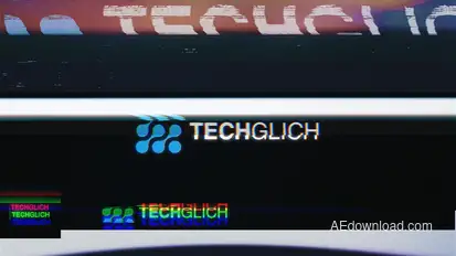 Glitch Logo Intro Reveal Logo Stings template preview