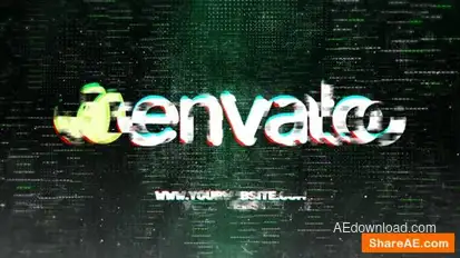 Glitch Logo Reveal Logo Stings template preview