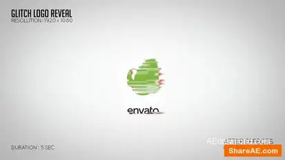 Glitch Logo Reveal Logo Stings template preview