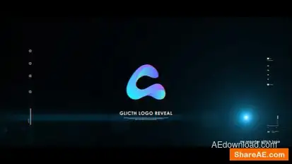 Glitch Logo Reveal Logo Stings template preview