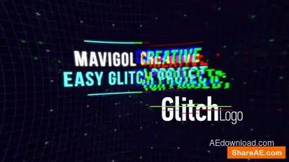 Glitch Logo Reveal Logo Stings template preview