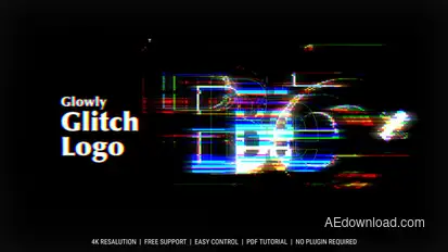 Glitch Logo Reveal Logo Stings template preview