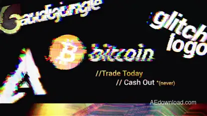 Glitch Logo Rotation Logo Stings template preview