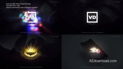 Glitch Logos Transitions Reveal Logo Stings template preview