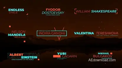 Glitch Lower Thirds 4K Titles template preview