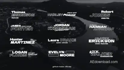 Glitch Lower Thirds _AE Elements template preview