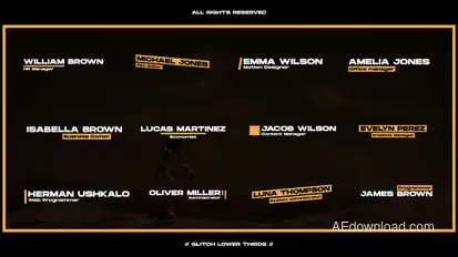 Glitch Lower Thirds | After Effects Titles template preview