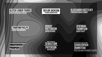 Glitch Lower Thirds | After Effects Titles template preview