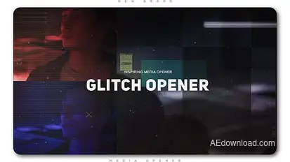 Glitch Media Opener Openers template preview
