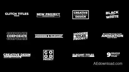 Glitch Minimal Titles | AE Titles template preview
