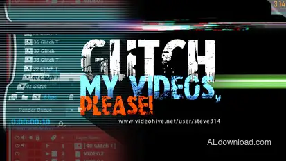 Glitch My Videos Please! Elements template preview