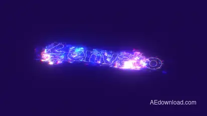 Glitch Neon Logo Reveal Logo Stings template preview