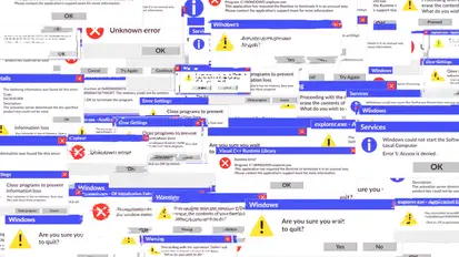 Glitch Old System Error Logo Logo Stings template preview