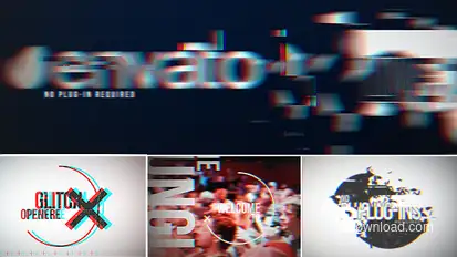 Glitch Opener Openers template preview