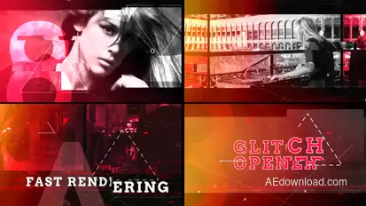 Glitch Opener Openers template preview