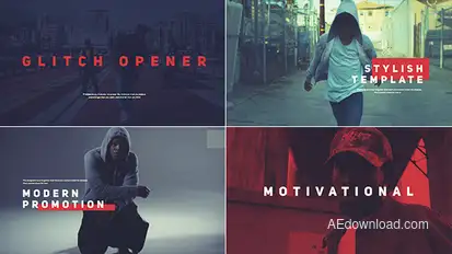 Glitch Opener Openers template preview