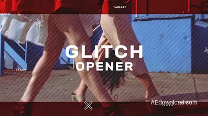 Glitch Opener Openers template preview