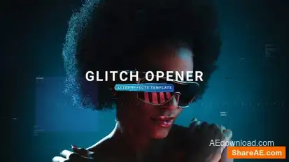 Glitch Opener Openers template preview