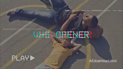 Glitch Opener VHS Openers template preview