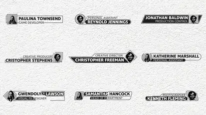 Glitch Photo Lower Third Elements template preview