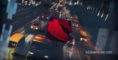 Glitch Pixels Video Displays template preview