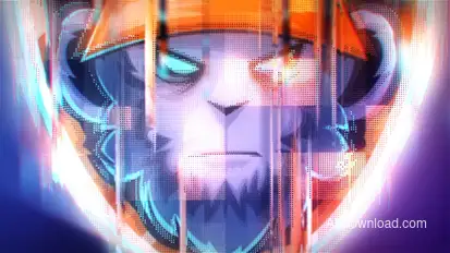 Glitch Power Logo Stings template preview