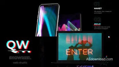 Glitch promo web studio Product Promo template preview