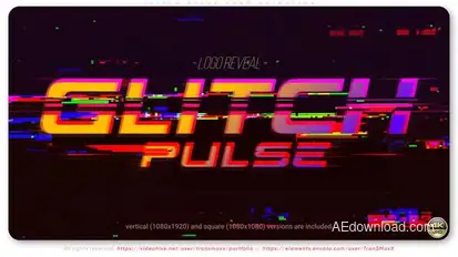 Glitch Pulse Logo Animation Logo Stings template preview