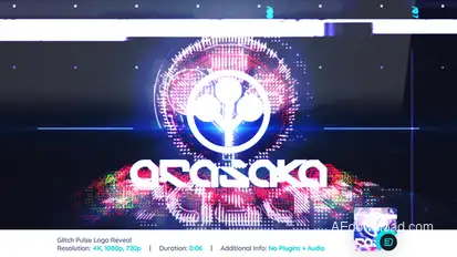 Glitch Pulse Logo Reveal Logo Stings template preview