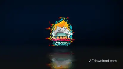 Glitch Reflection Logo Reveal Logo Stings template preview