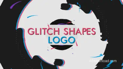 Glitch Shapes Logo Logo Stings template preview