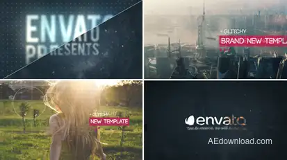 Glitch Slideshow 4 Openers template preview